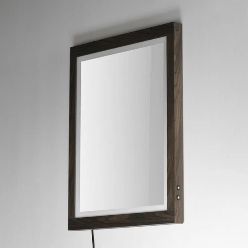ET2 Contemporary Lighting E42052-WN Sawyer 36 X 24 inch Walnut LED Wall Mirror - Picture 3 of 4