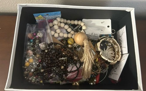 Mixed Lot Of Jewelry Pieces Vintage to Modern Costume Jewelry Wearable And Scrap