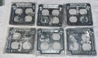 Lot Of 6 UMI 2 Gang Steel Duplex Outlet Covers With Hardware — photo 2