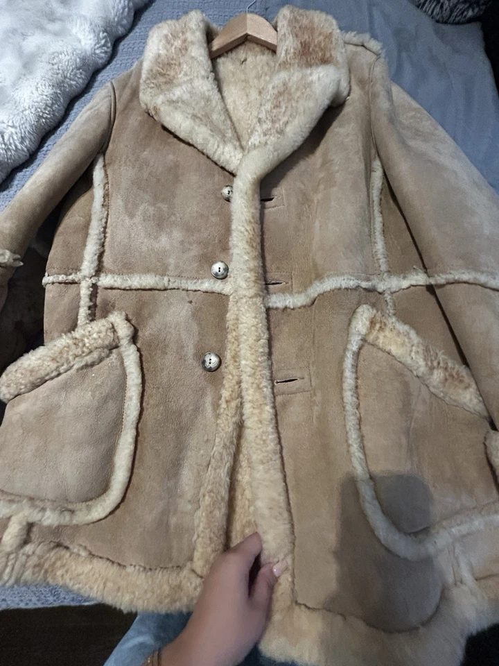 Abrigo de piel de oveja para hombre talla XL Foto 4 de 4