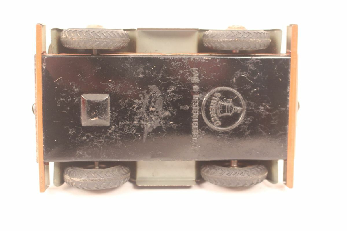 Details zu Strenco Express Gepäckwagen mit Fahrer Tin Toy 50er W. Germany Blechspielzeug Beliebt und sehr beliebt