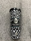 Tal Stainless Steel Coolie Tumbler 24 fl oz, Black & White Aztec Design