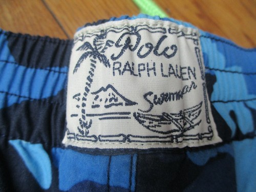 RALPH LAUREN BOYS NEW BLUE CAMOFLAGE SWIMMING TRUNKS SIZE 8Y - Picture 8 of 10
