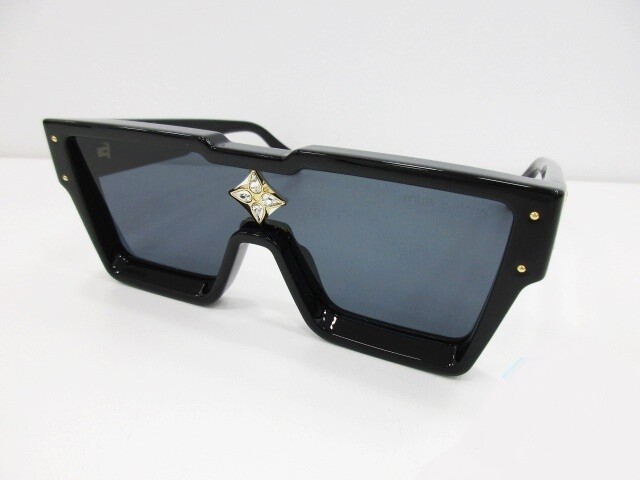 LOUIS VUITTON Cyclone S Sunglasses Z2053E Square Black Goldd