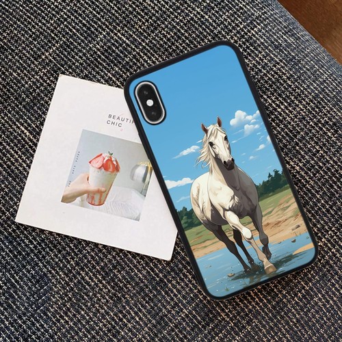 For Google Motorola Moto Apple iPhone large print white horse Shockproof - Picture 20 of 25