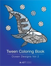 Tween Coloring Book: Ocean Designs Vol 2: Colouring Book for Teenagers, Young Ad