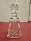 Waterford Crystal Pyramid Mid Century Whiskey Decanter Barware Vintage.