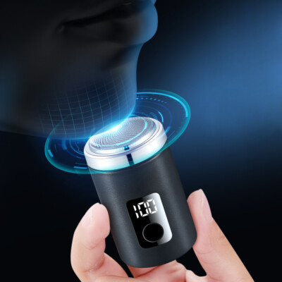 Mini Men Electric Shaver With Power Display Screen Portable Trips Beard TrimmSU