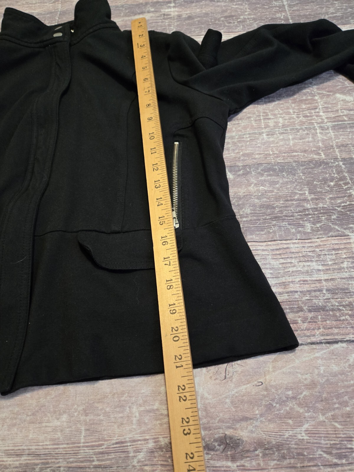 Chicos Sz 2 (LARGE) Black Basic Classic Jacket Zi… - image 7