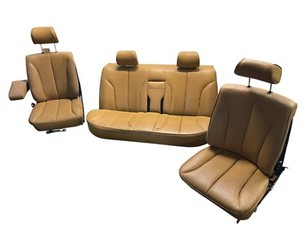 Mercedes W126  S Klasse SE Sitzausstattung Leder Braun Sitz Rückbank Verkleidung