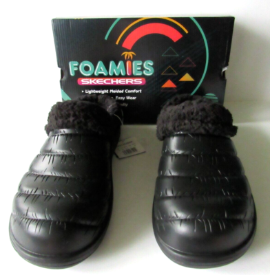 Skechers Foamies Black Lined Camper Clogs Lightweight Slip  display picture 1