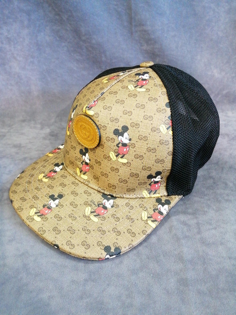 Gucci Authentic Disney Baseball Cap Hat Mickey Mouse Beige Gucci Authentic Disney Baseball Cap Hat Mickey Mouse Beige