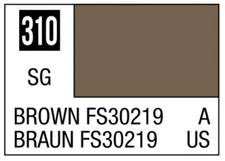 Mr Hobby Aqueous Color H310 Semi Gloss Brown FS30219 for Vietnam Camouflage 10ml
