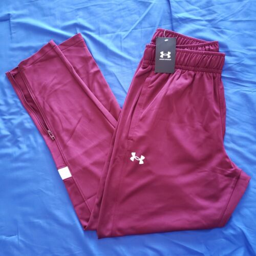 NWT Under Armour Warmup Pants Mens Large Loose Gear Athletic 31" Inseam Maroon