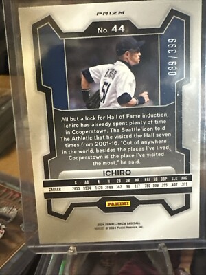 2024 Ichiro Suzuki Panini Prizm Baseball Red pulsar /399 | eBay