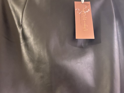 Vogue William PU BLACK MIDI SLMLINE SKIRT SIZE 18 - Picture 5 of 7