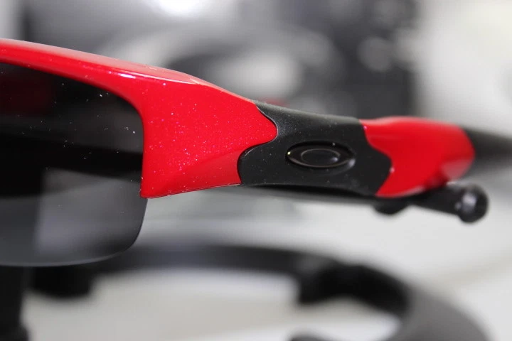 Nuevo Oakley Flak Jacket 1.0 lápiz labial rojo con + negro iridio ajuste asiático 03-892J Foto 2 de 4