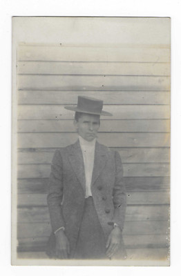 Vintage Postcard Well Dressed Gentleman Man Hat Coat MO KS Area c1910 UNP