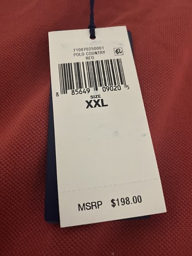 Polo Ralph uomo effetto invecchiato classica dipinta patch RL grande rossa XXL $189 - Foto 4 di 6