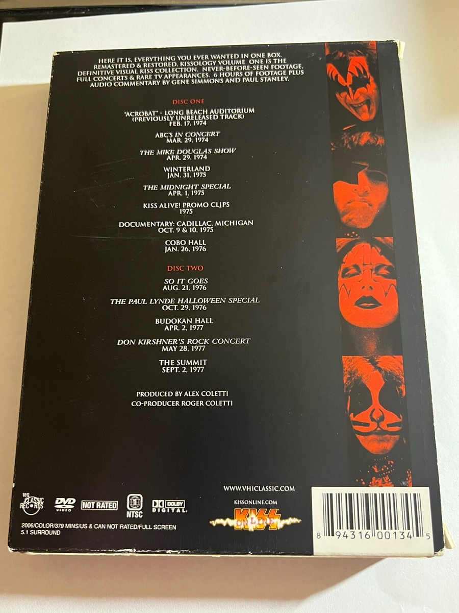 Kiss - Kissology - Volume 1 With Bonus Disc DVD Set! | eBay