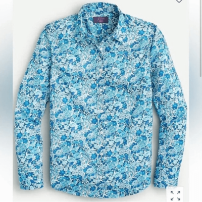 Crew Slim Perfect Shirt in Liberty Elysian Day Floral women's Size