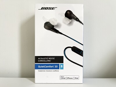 Bose QuietComfort 20 QC20 Headphones Black Noise Cancel Bose QuietComfort 20 QC20 Headphones Black Noise Cancel