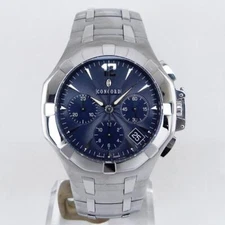 CONCORD Watch 14.H7.1892 Saratoga Chronograph SS Blue dail 40mm Mens