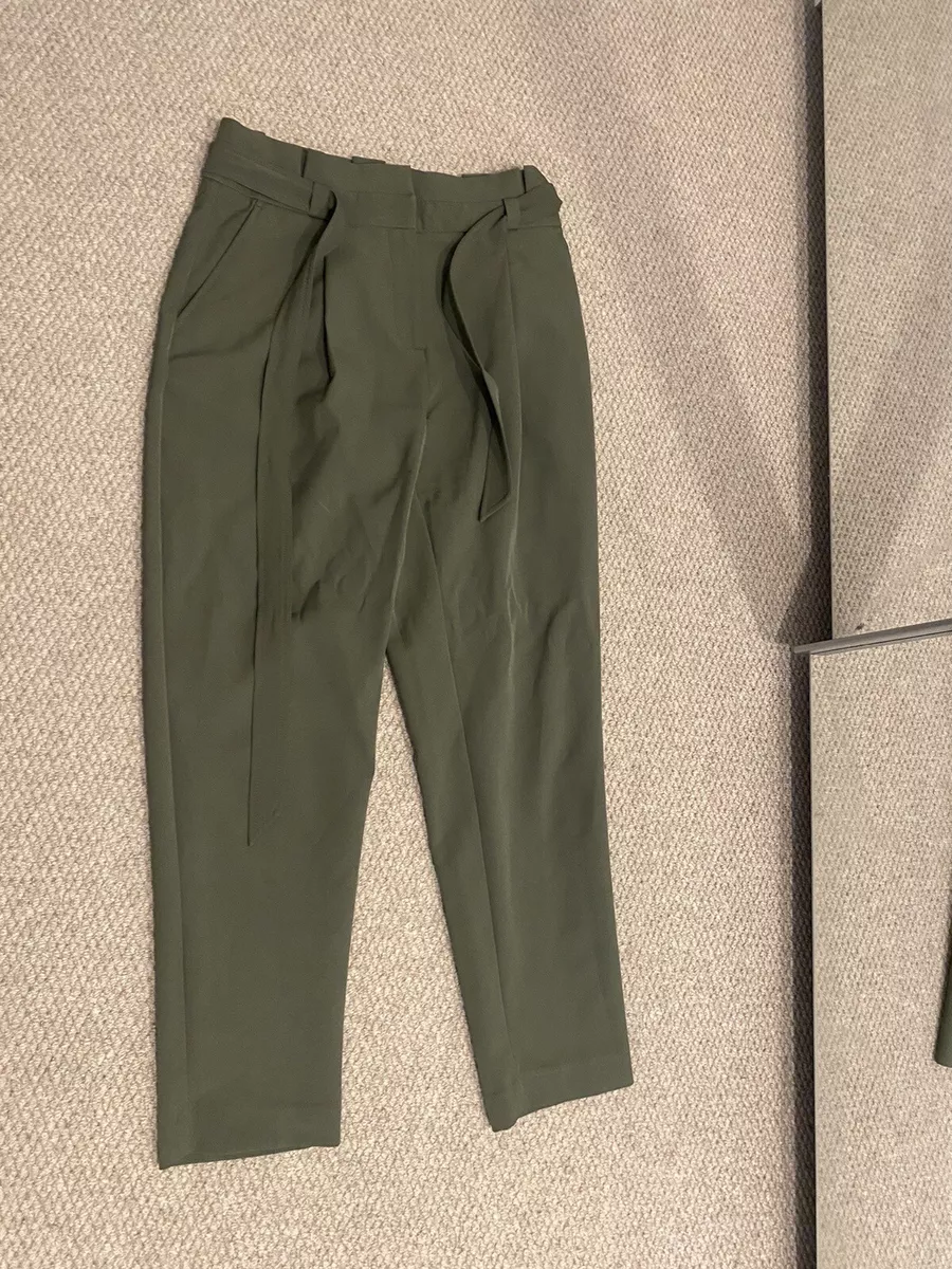 New Look Khaki Green Paper Bag Trousers