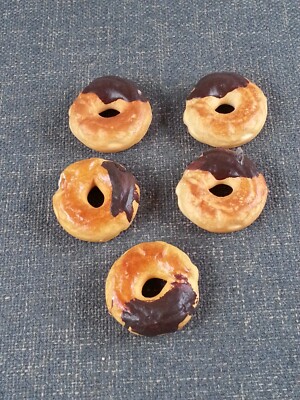 5 Piece Faux Prop Display Chocolate Dipped Donut / Bagel Look