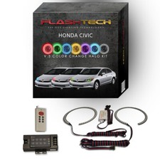 RGB Multi Color LED Halo kit with RF Remote for 2012-2015 Honda Civic Headlights