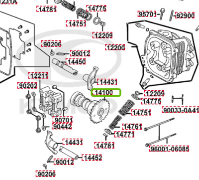 NOCKENWELLE KYMCO AGILITY 50i, LIKE 50I, SUPER 8, 14100-ACB9-EZ5 OEM