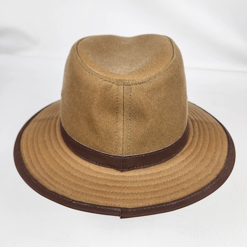 Outback Trading Oilskin Hat Madison River Packable Waterproof Mens Size XL Brown - Picture 4 of 10