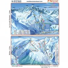 Wipeout Chamonix Piste Map Microfibre Goggle Cloth and Resort Map