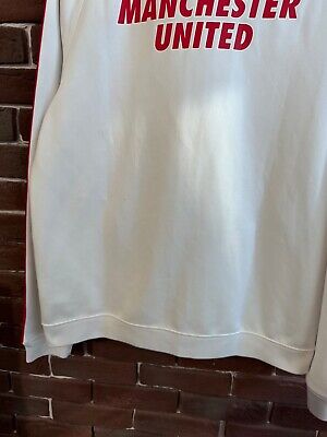 Rare Nike Manchester United White L Football Soccer Jacket Rare Nike Manchester United White L Football Soccer Jacket