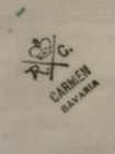 ANTIQUE BAVARIAN DECORATIVE PLATE - CARMEN BAVARIA - 8 X 11 — photo 3