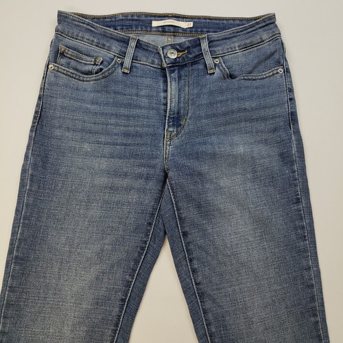 Levi's 711 Jeans Stretch Mid Rise W27 L30 Womens Blue Slim Skinny - Picture 4 of 11