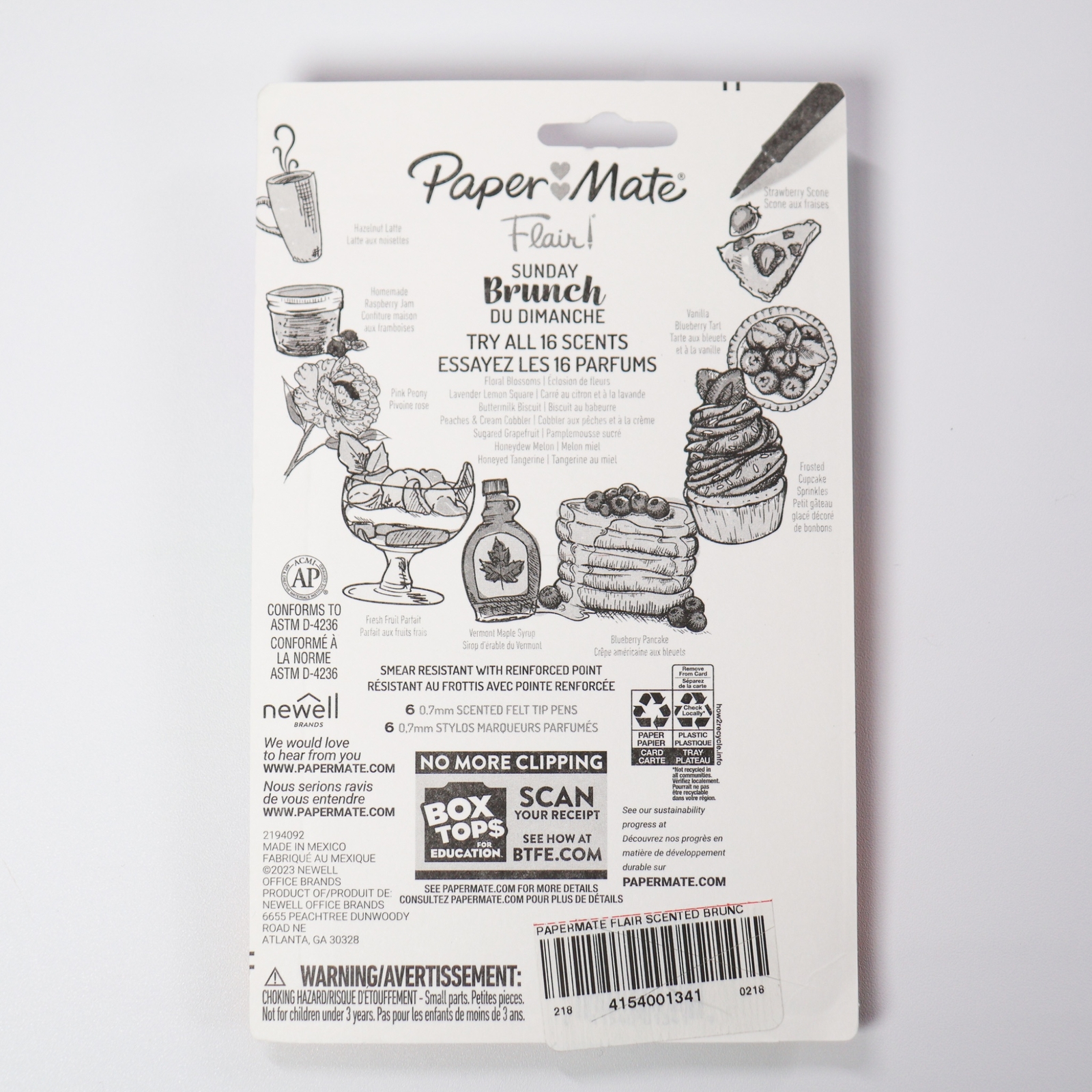 Paper Mate Flair Felt Tip Pens Sunday Brunch Special Edition Scented Pack of 6