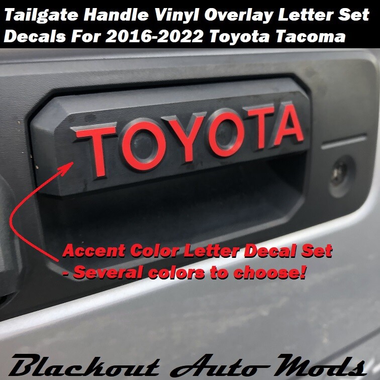 For 2016-2022 TACOMA Tailgate Handle Letters Sticker Vinyl Decals