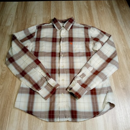 Abercrombie & Fitch Shirt Mens Sz Medium Muscle Long Sleeve Button Down Plaid - Picture 3 of 12