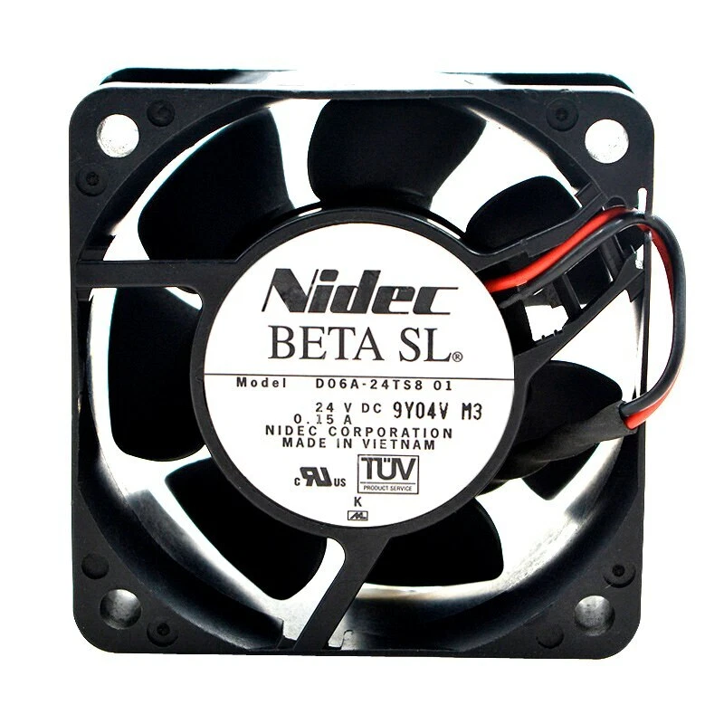 Nidec D06A-24TS8 24V 0.15A 6025 6cm 2pin ultra-quiet cooling fan - Image 2 of 3