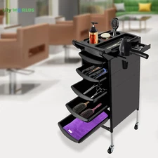 Hair Salon Rolling Cart Trolley Beauty Hairdresser Barber Shop Tool Storage Cart