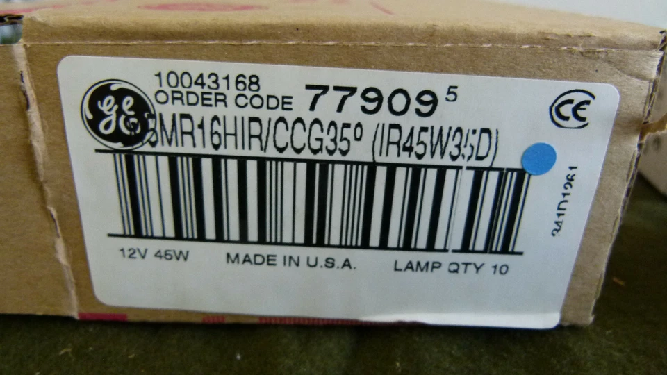 Box of 10 - GE 77909 - Precise Q45MR16HIR/CCG35 2-Pin Base Light Bulb - Image 2 of 4