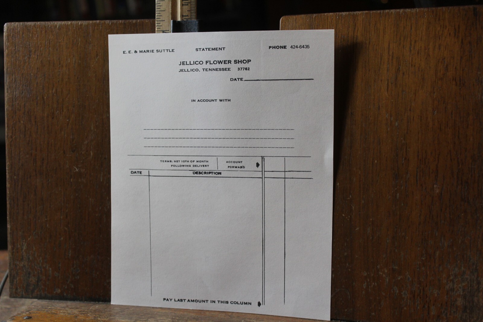 Vintage 1960's Jellico Tennessee Statement Flower Shop Marie Suttle eBay