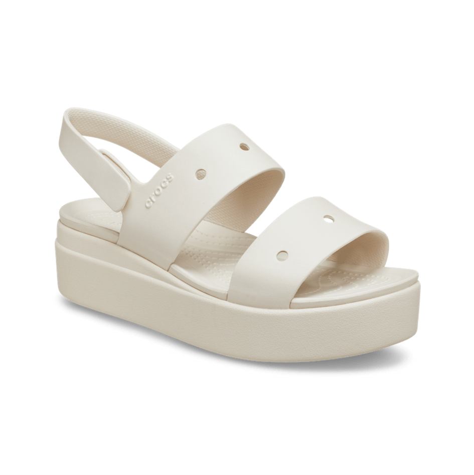 NEW CROCS BROOKLYN 4U 210676 LOW WEDGE Stucco | eBay
