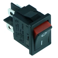 Red On-Off Rectangle ‘Visi on’ Rocker Switch DPST R13-73A2-02