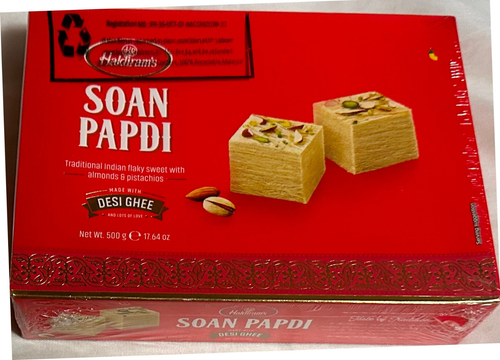 SOANPAPDI TRADITIONAL INDIAN FLAKY SWEET WITH ALMONDS & PISTACHIOS