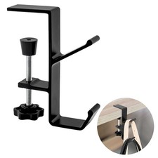 Desk Mount Bag Holder Hook Clamp-On Backpack Hanger Portable Desk Mount Headp...