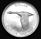 1967 $1 silver proof like coin in a paper flip- nice details