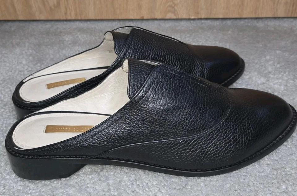 Mules Freyda Louise Et Cie de cuero granulado negro para mujer talla EE. UU. 6,5 M Foto 2 de 4