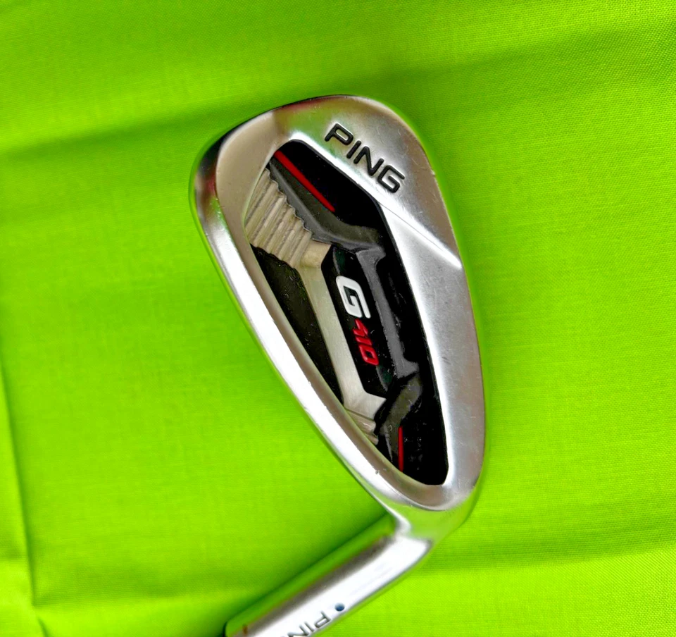 Ping G410 PW blue dot steel AWT 2.0 S-flex Golf Pride midsize grip Good - Image 2 of 4